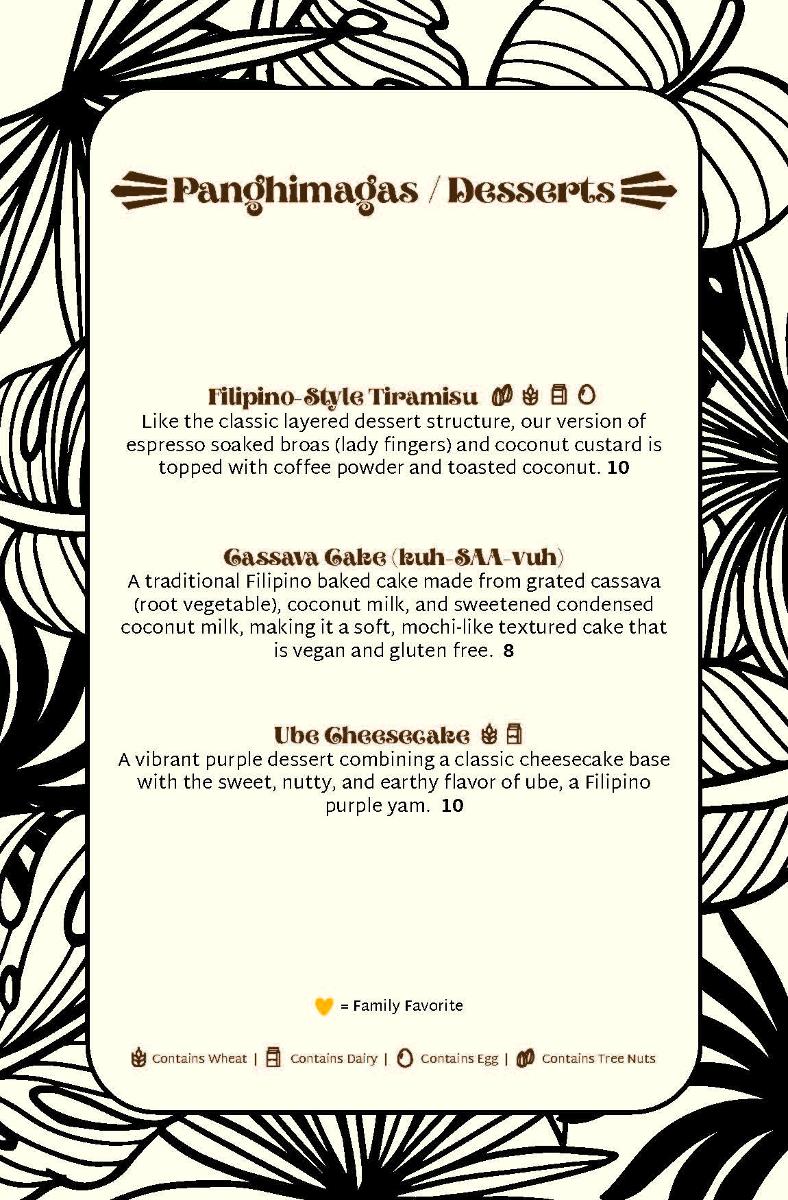 Lasang Pinoy NWA Winter Dessert 2025 Menu 